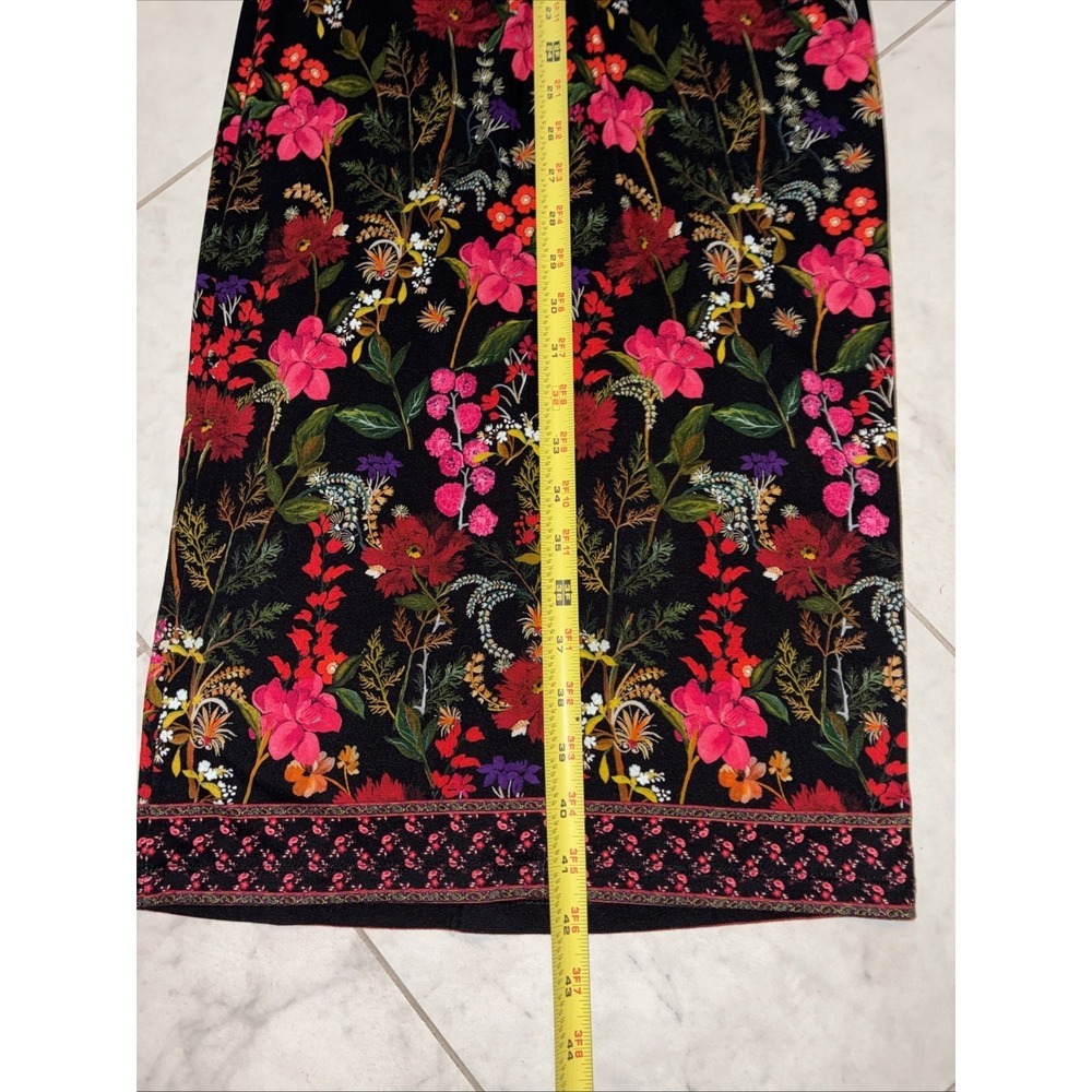 Alice + Olivia Delora Floral Fitted Bodycon Stretch Jersey Midi - Picture 9 of 11